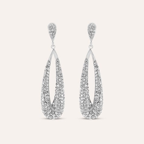 Orecchini Pendenti Aura Acciaio Cristallo - Orecchini Pendenti Donna | Stroili