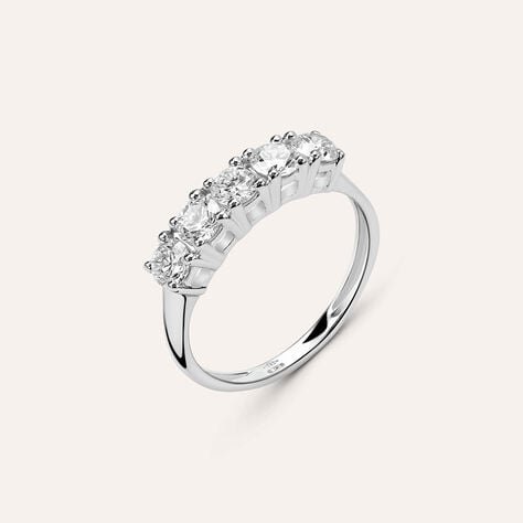 Anello Riviere Diamade Oro Bianco Diamante Lab-Grown - Anelli Riviere Donna | Stroili