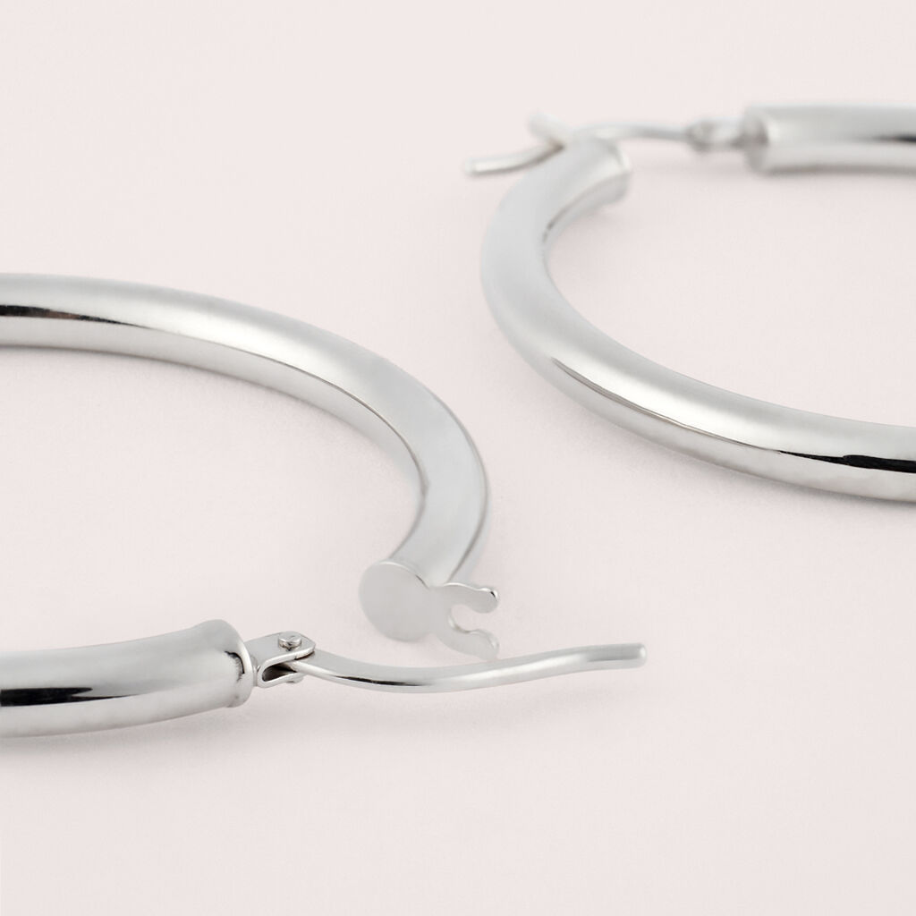 Orecchini A Cerchio Toujours Oro Bianco