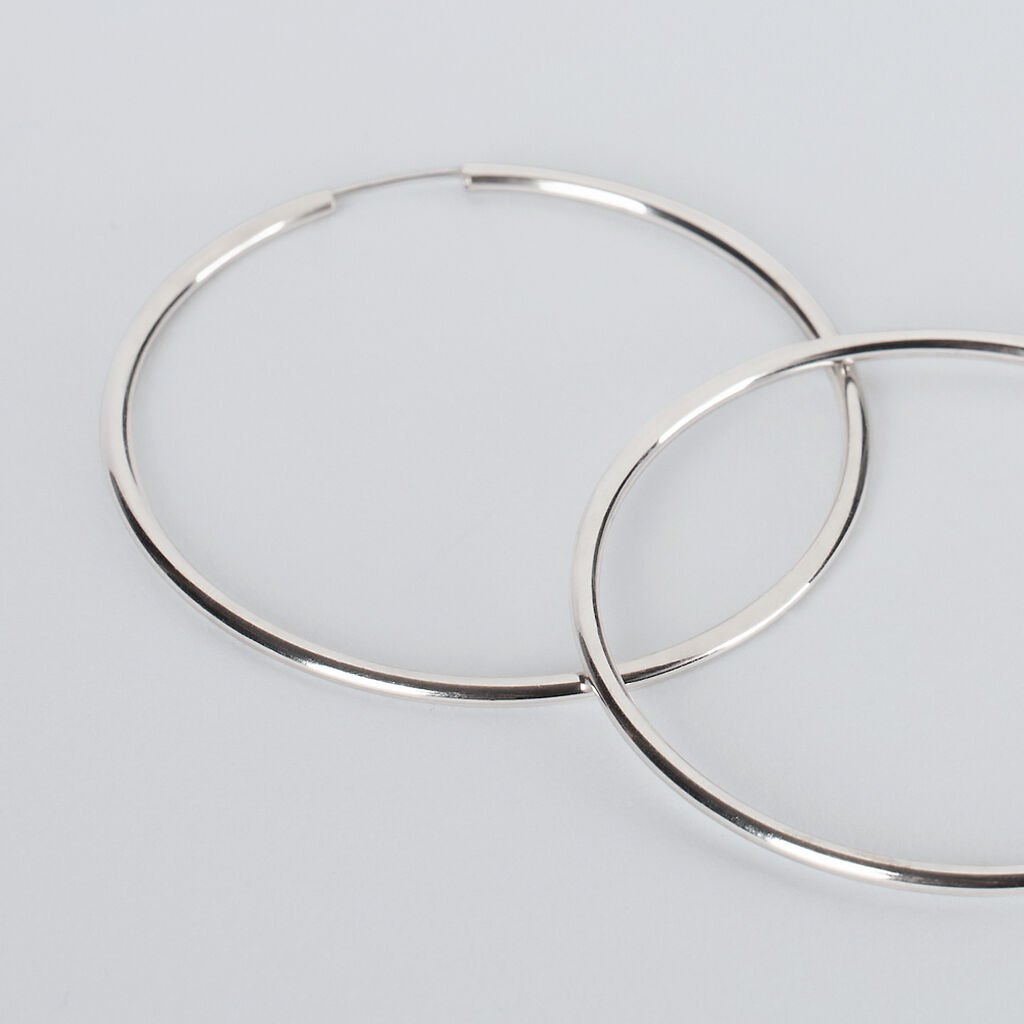 Orecchini A Cerchio Toujours Oro Bianco