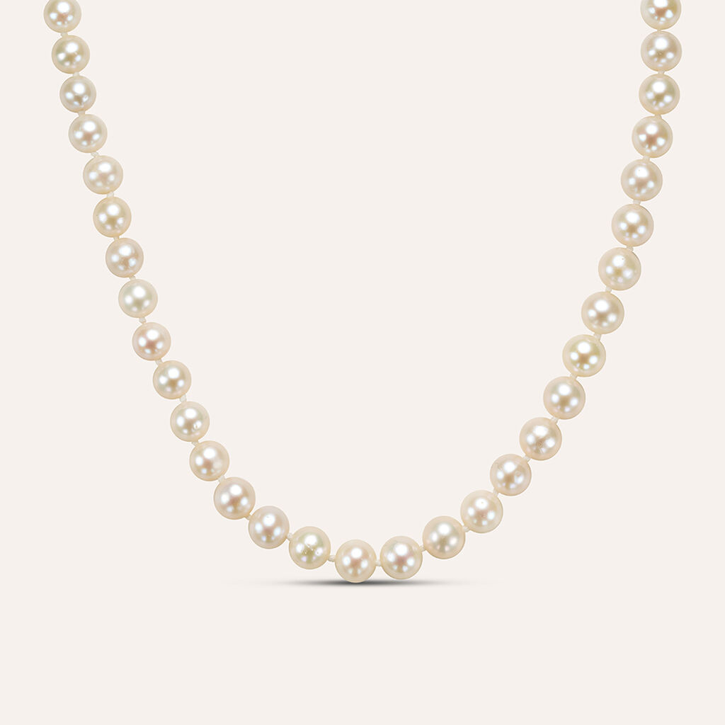 Collana Gold Pearls Oro Bianco Perla D'Acqua Dolce Diamante
