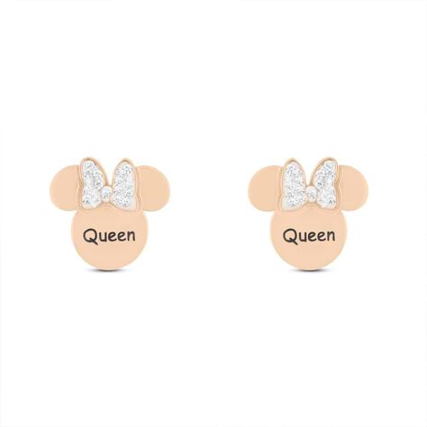 Orecchini Lobo Mickey Mouse & Friends Acciaio Rosa Cristallo - Orecchini a Lobo Donna | Stroili