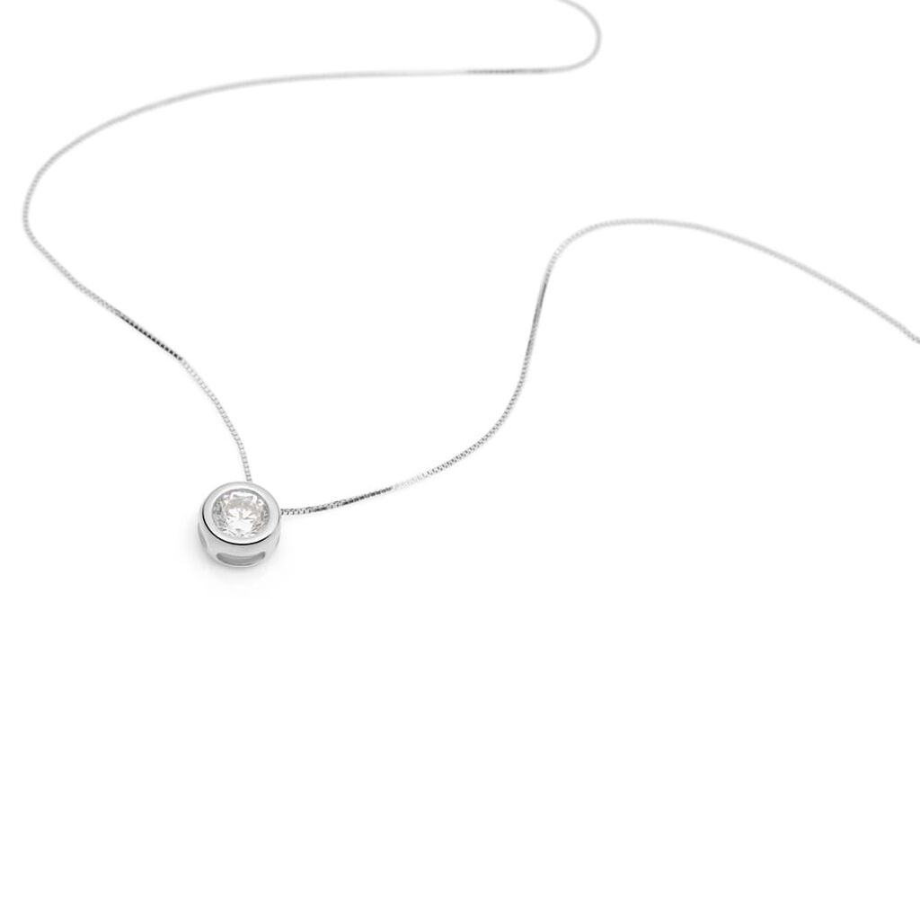 Collana Punto Luce Claire Oro Bianco Cubic Zirconia