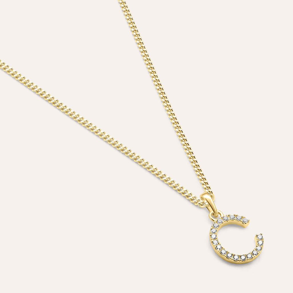 Pendente Po&egrave;me Oro Giallo Cubic Zirconia