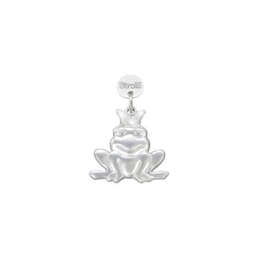 Charm in argento rodiato e glitter