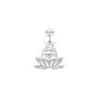 Charm in argento rodiato e glitter