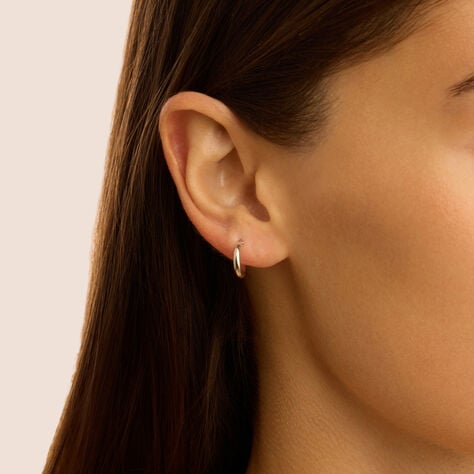 Orecchini A Cerchio Toujours Oro Bianco - Orecchini a Cerchio Donna | Stroili