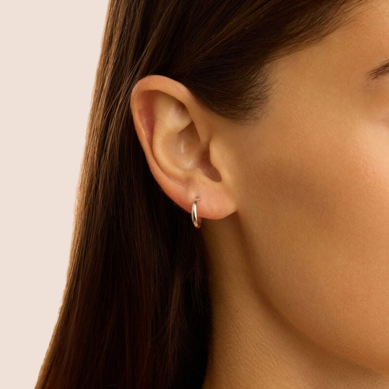 Orecchini A Cerchio Toujours Oro Bianco - Orecchini a Cerchio Donna | Stroili