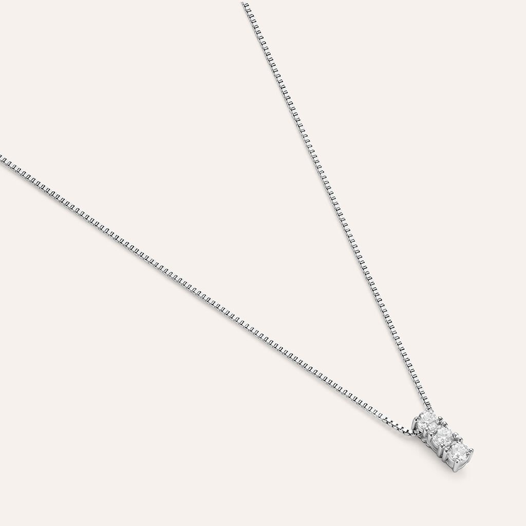 Collana Trilogy Silver Elegance Argento Rodiato Cubic Zirconia - Gioielli Donna | Stroili