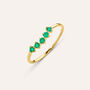 Anello Riviere Charlotte Oro Giallo Smeraldo
