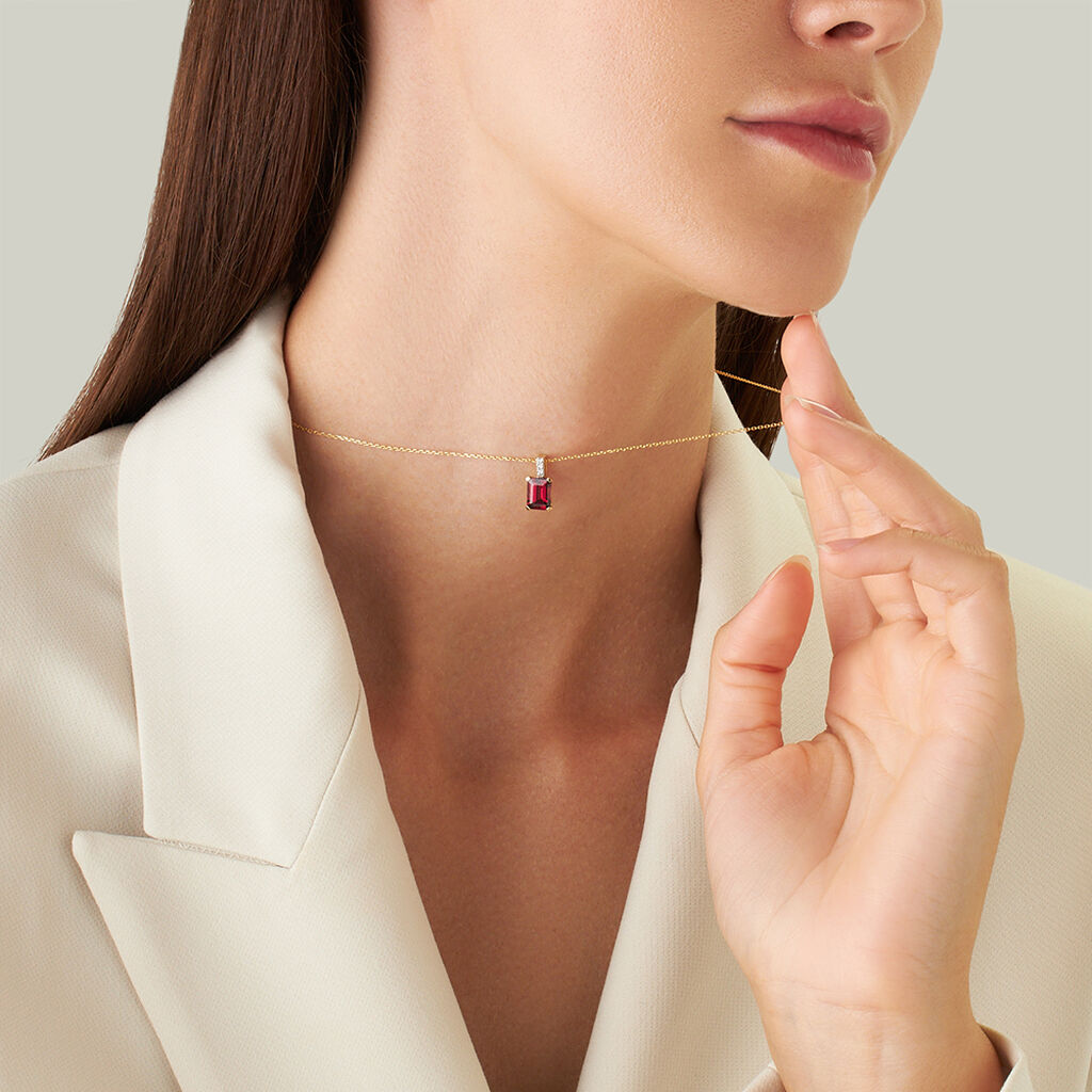 Collana Jasmine Oro Giallo Rodolite Diamante - Collane Donna | Stroili