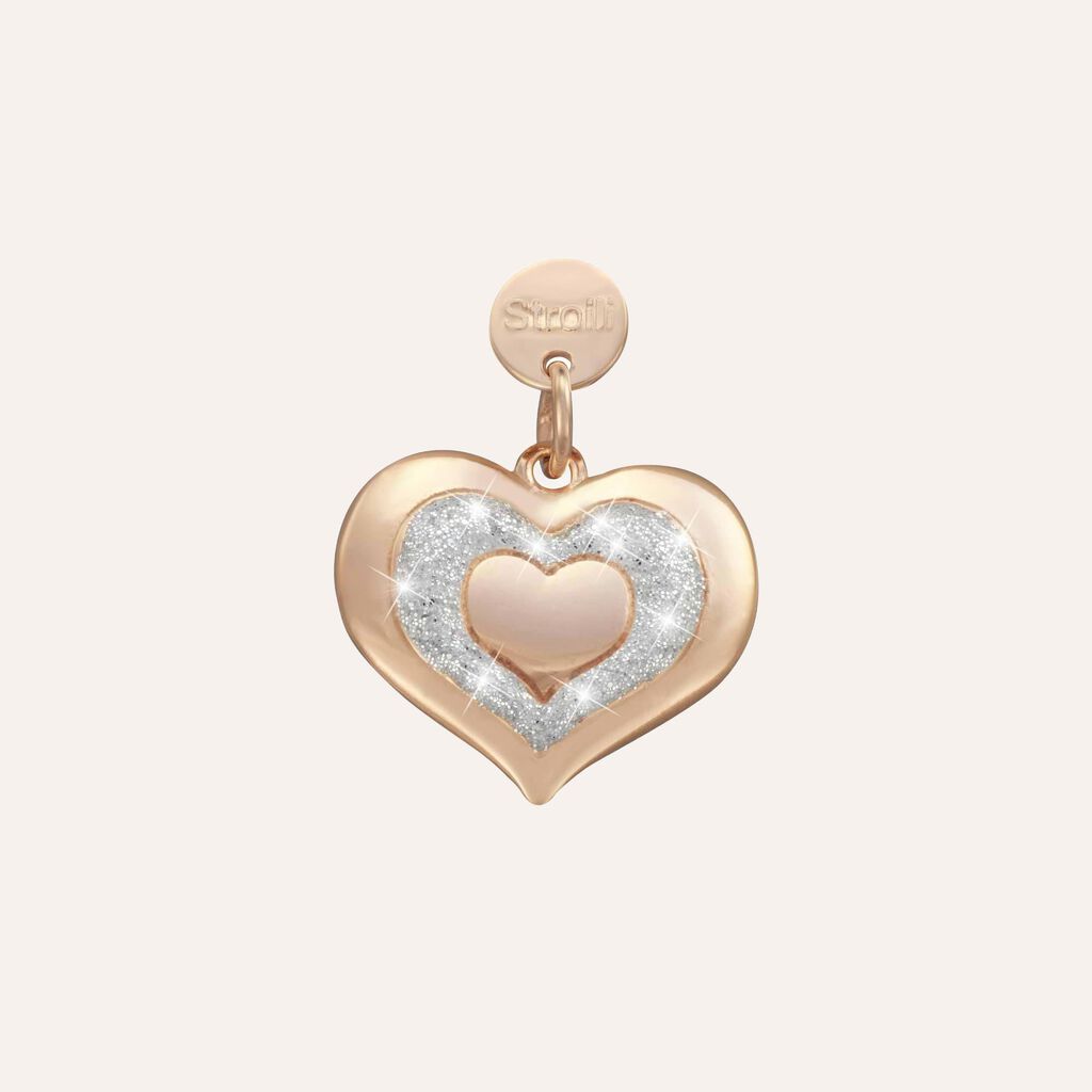 Pendente Love Beats Argento Rosa