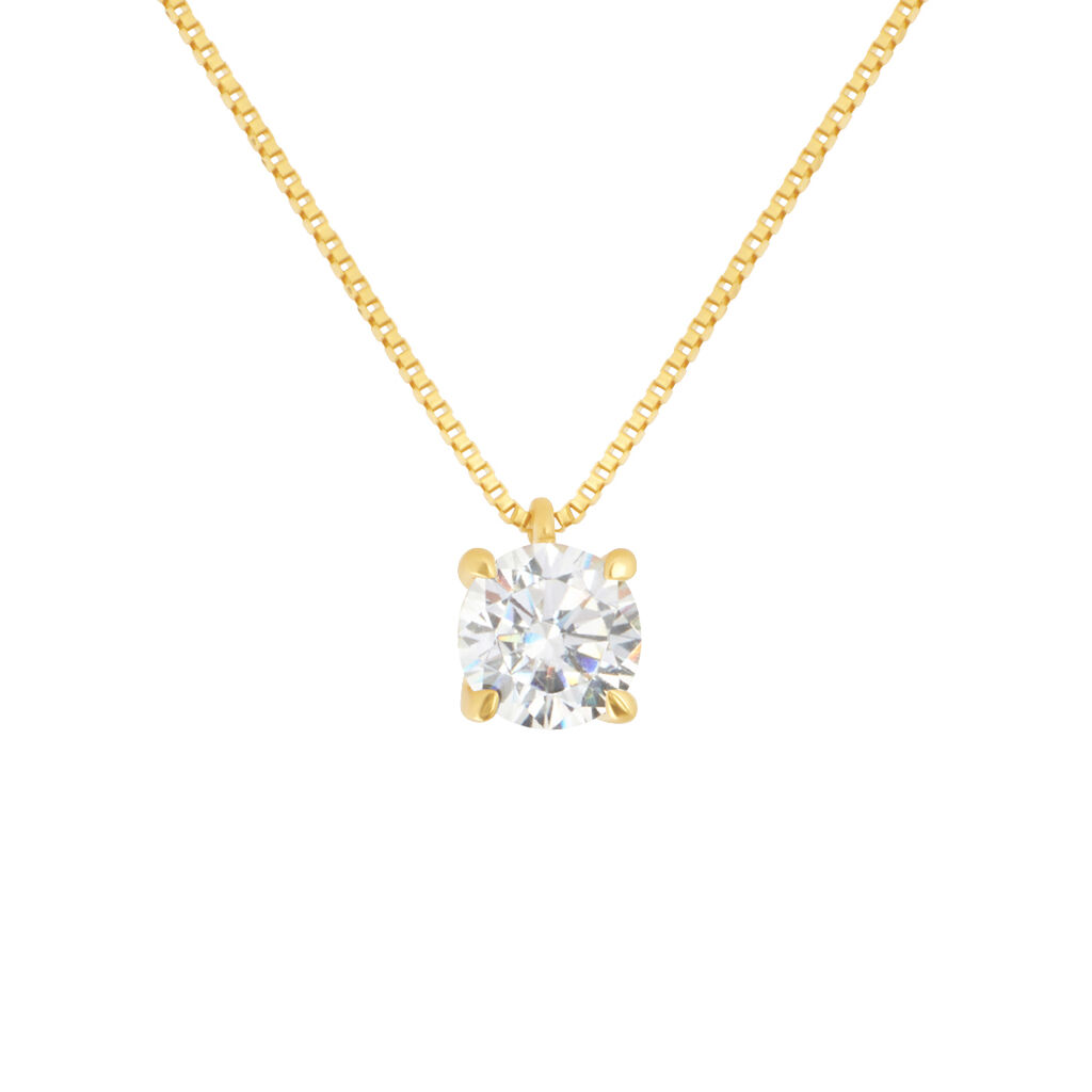 Collana Punto Luce Claire Oro Giallo Cubic Zirconia