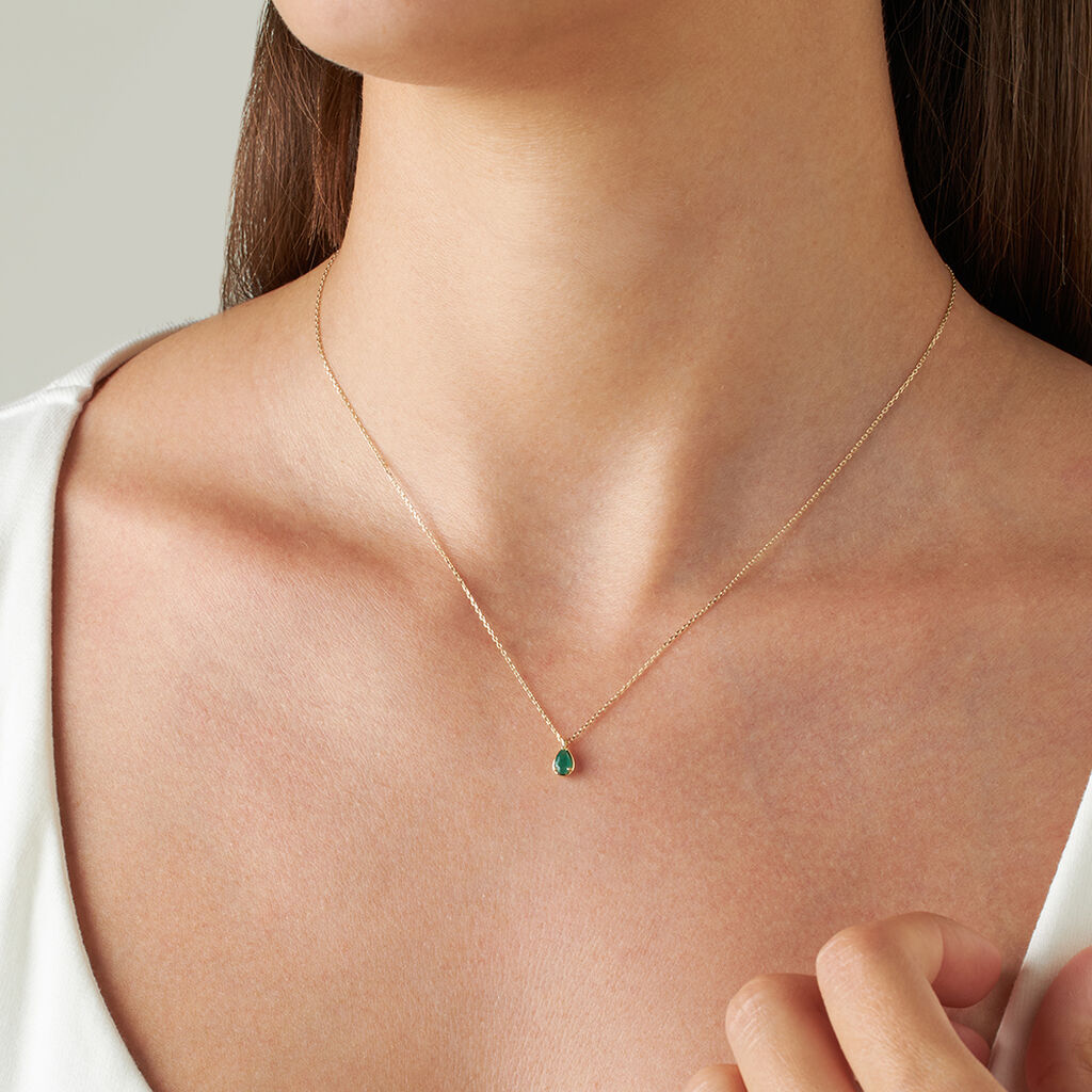 Collana Punto Luce Charlotte Oro Giallo Smeraldo - Collane Punto Luce Donna | Stroili
