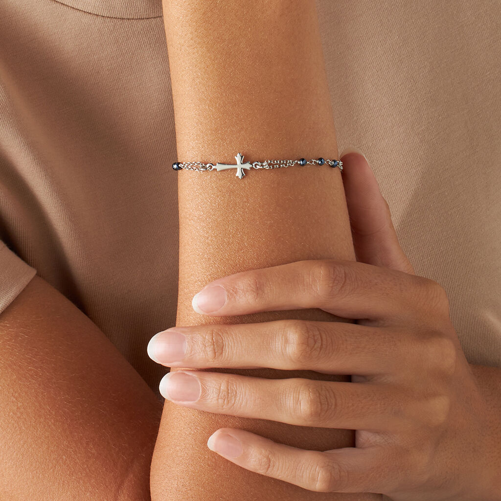Bracciale Rosario Silver Soul Argento Rodiato Cristallo - Bracciali con Rosario Donna | Stroili