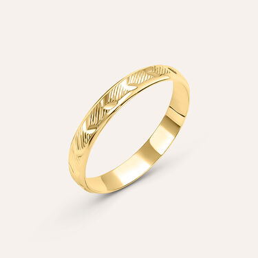 Fede Classica Diamantata 3 mm Oro Giallo