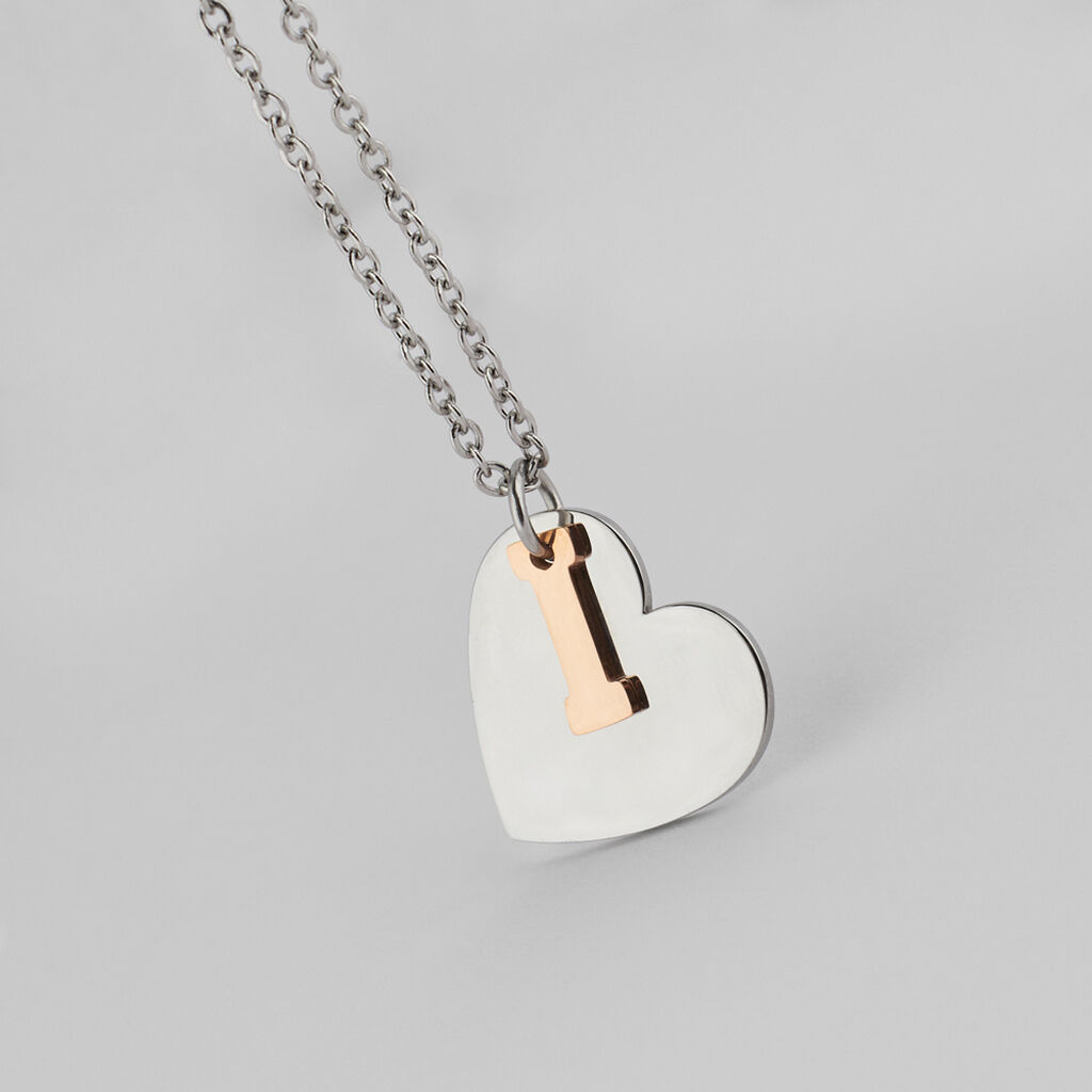 Collana Sunrise Acciaio Bicolore Bianco / Rosa