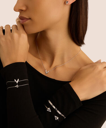 Bangle Silver Shine Argento Rodiato Cubic Zirconia
