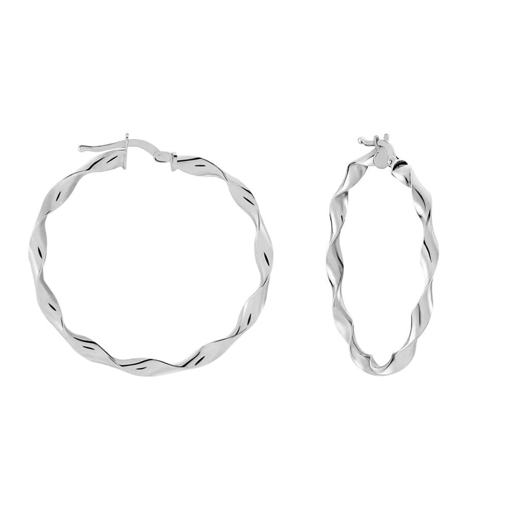 Orecchini A Cerchio Silver Collection Argento Rodiato - Orecchini a Cerchio Donna | Stroili