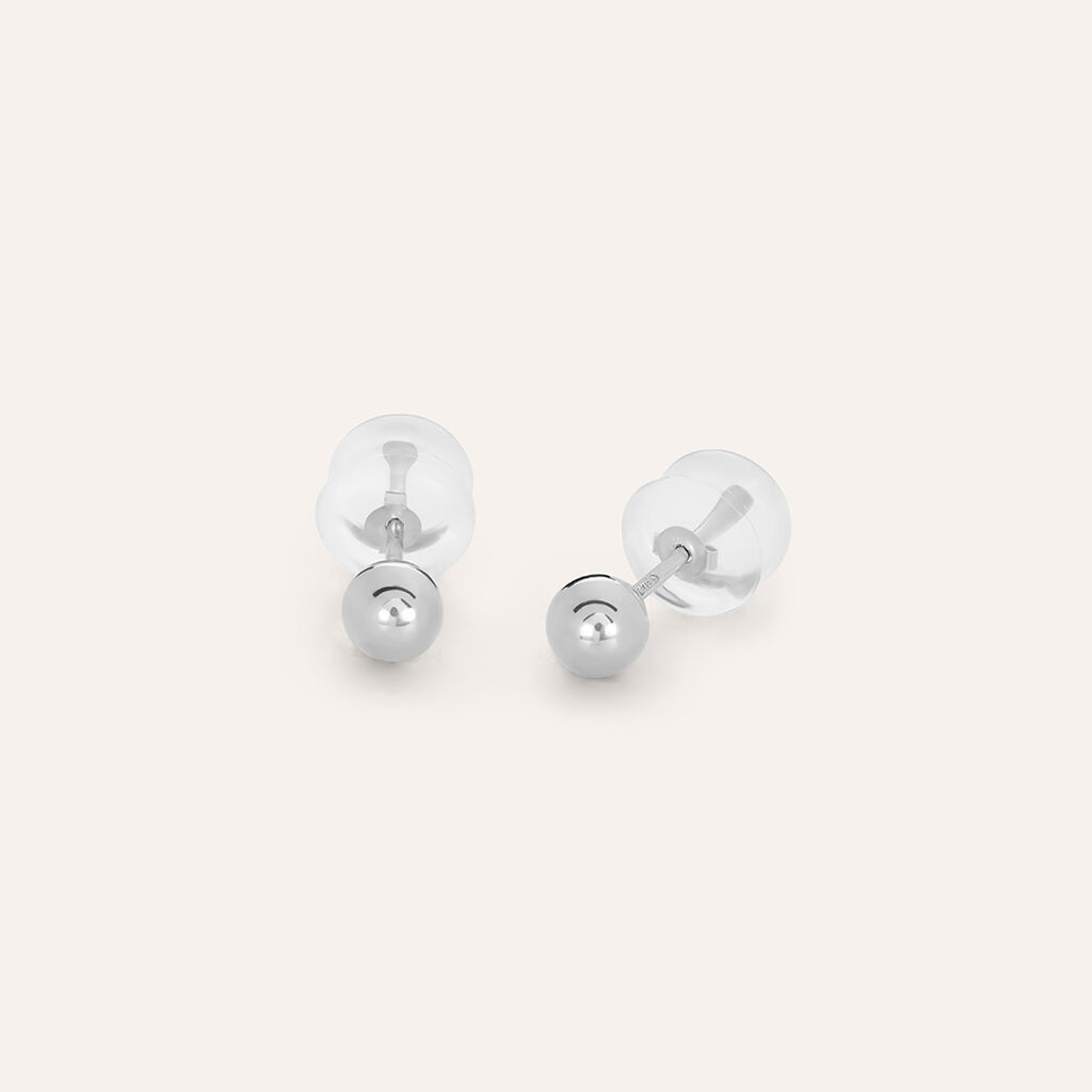 Orecchini Lobo Bon Ton Oro Bianco