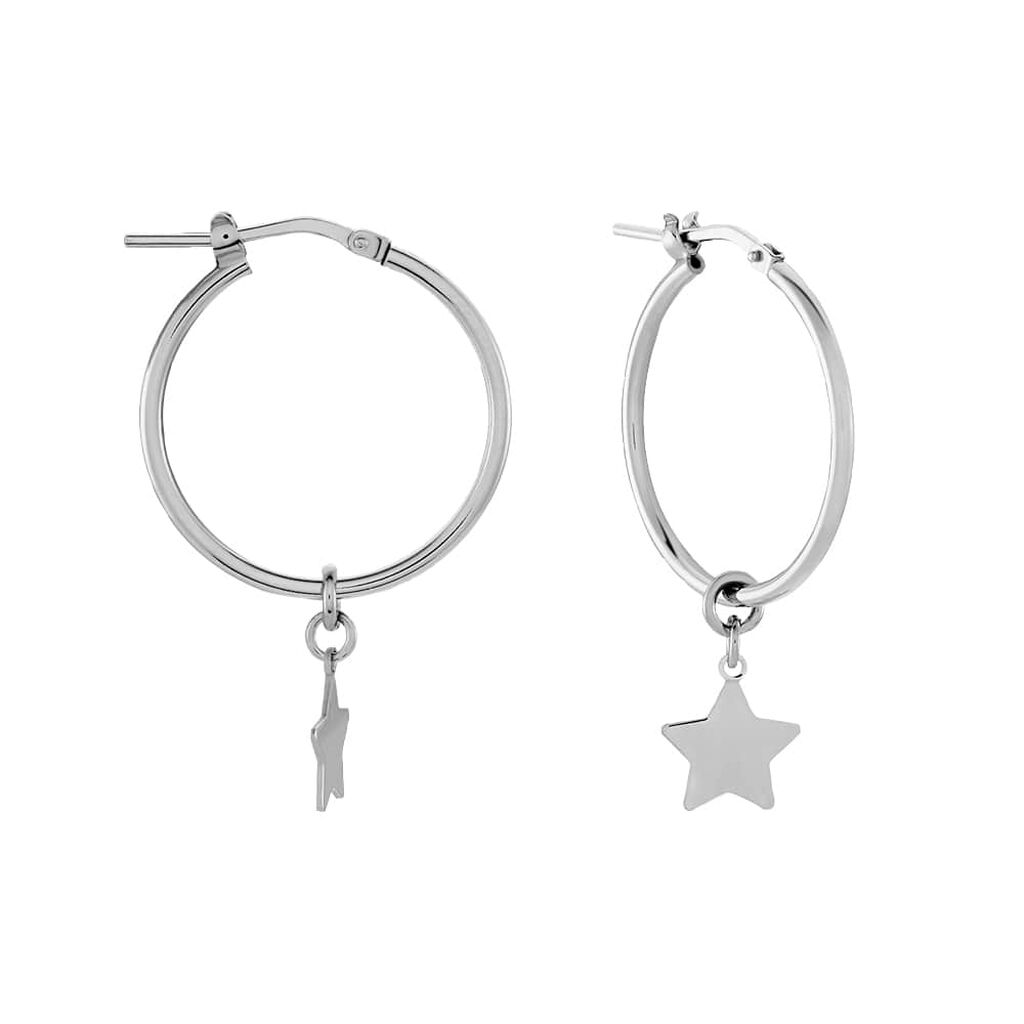 Orecchini A Cerchio Silver Collection Argento Rodiato - Orecchini a Cerchio Donna | Stroili