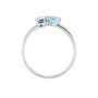 Anello Trilogy Am&eacute;lie Oro Bianco Topazio Cubic Zirconia