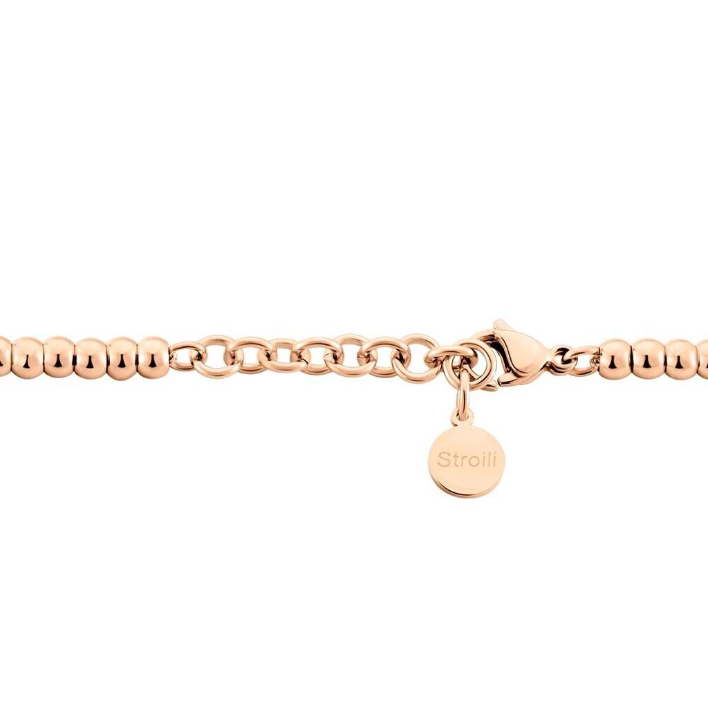 Bracciale Lady Message Acciaio Rosa Cristallo - Bracciali Love Donna | Stroili
