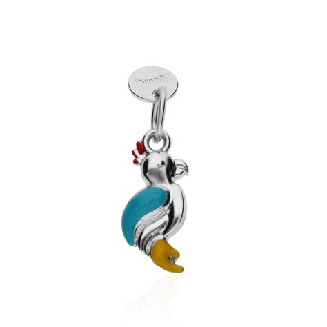 Charm pellicano in argento rodiato e smalto - Charms Donna | Stroili