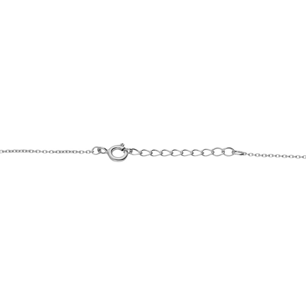 Collana con ciondolo a goccia in argento rodiato e zirconi bianchi e neri - Collane Donna | Stroili