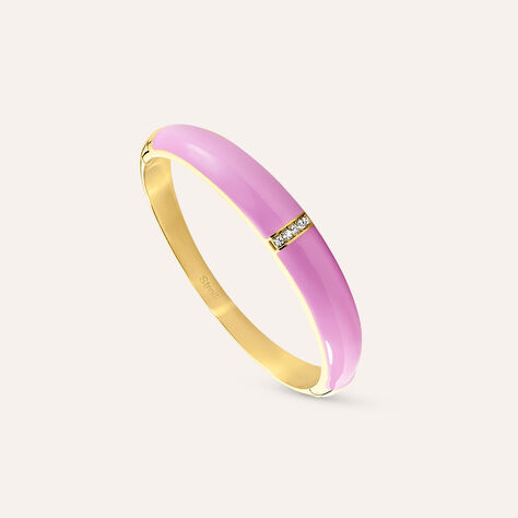Bangle Lady Sweet Acciaio Dorato Cristallo - Bracciali Rigidi Donna | Stroili
