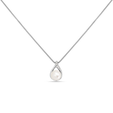 Collana Gold Pearls Oro Bianco Perla D'Acqua Dolce Diamante - Gioielli Donna | Stroili