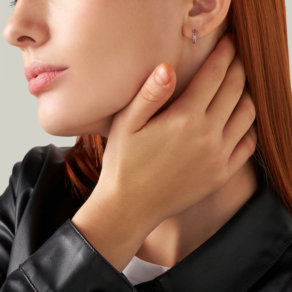 Orecchini A Cerchio Toujours Oro Giallo Cubic Zirconia - Orecchini a Cerchio Donna | Stroili