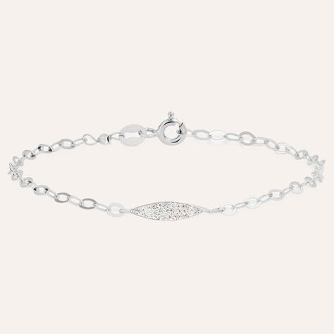 Bracciale Christelle Oro Bianco Cristallo - Bracciali Donna | Stroili