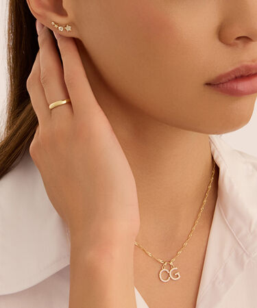 Orecchini Lobo Bon Ton Oro Giallo Cubic Zirconia