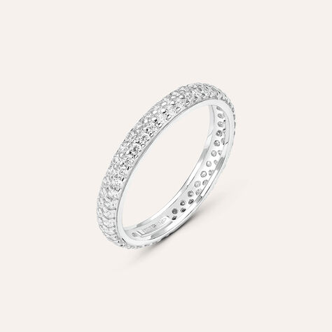 Anello Eternity Claire Oro Bianco Cubic Zirconia - Anelli Eternity Donna | Stroili