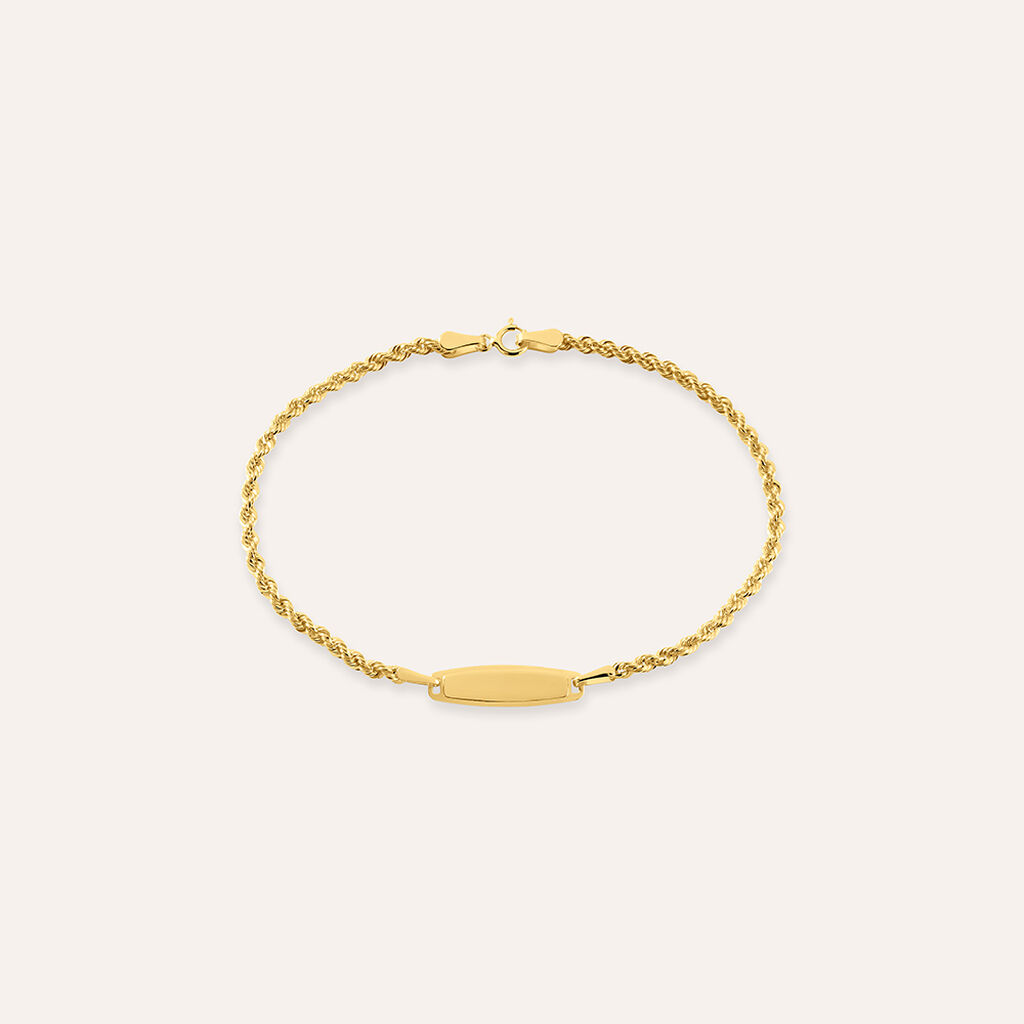 Bracciale Con Targhetta L'homme Or Oro Bianco