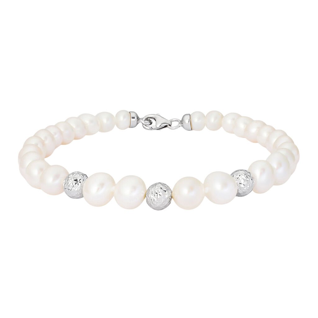 Bracciale Gabrielle Oro Bianco Perla D'Acqua Dolce - Bracciali Donna | Stroili