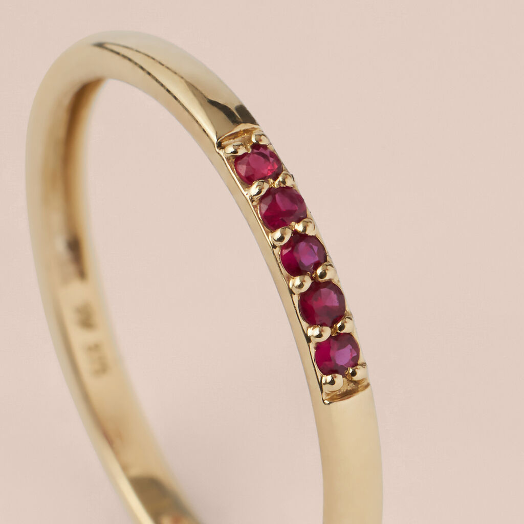 Anello Fedina Charlotte Oro Giallo Rubino