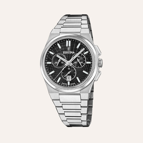 Orologio Al Quarzo Festina Swiss Made Riv&eacute; F20059/4 - Orologi con Datario Uomo | Stroili