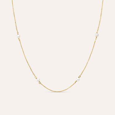 Collana Gabrielle Oro Giallo Perla D'Acqua Dolce