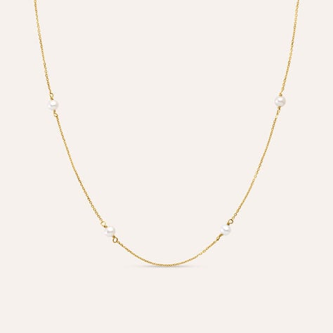 Collana Gabrielle Oro Giallo Perla D'Acqua Dolce - Collane Donna | Stroili