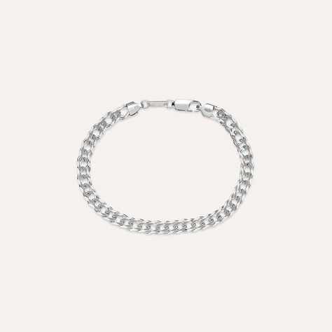 Bracciale Catena Gentleman Argento Rodiato - Bracciali Uomo | Stroili