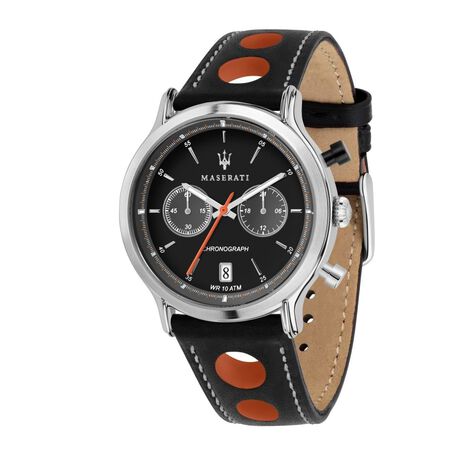 Orologio cronografo Maserati linea Epoca Racing con cinturino in pelle traforato - Orologi Uomo | Stroili