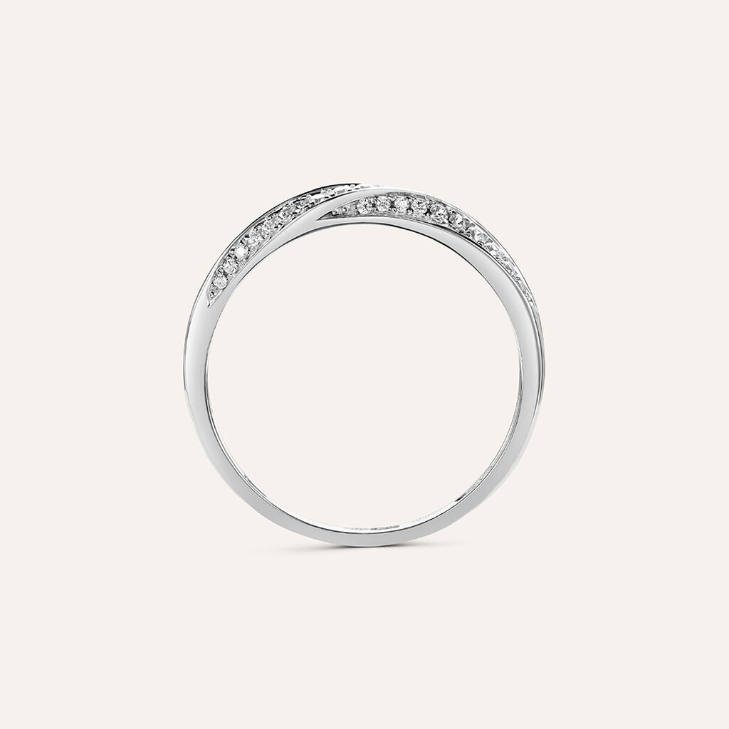 Anello Fascia Claire Oro Bianco Cubic Zirconia - Anelli con Pietre Donna | Stroili