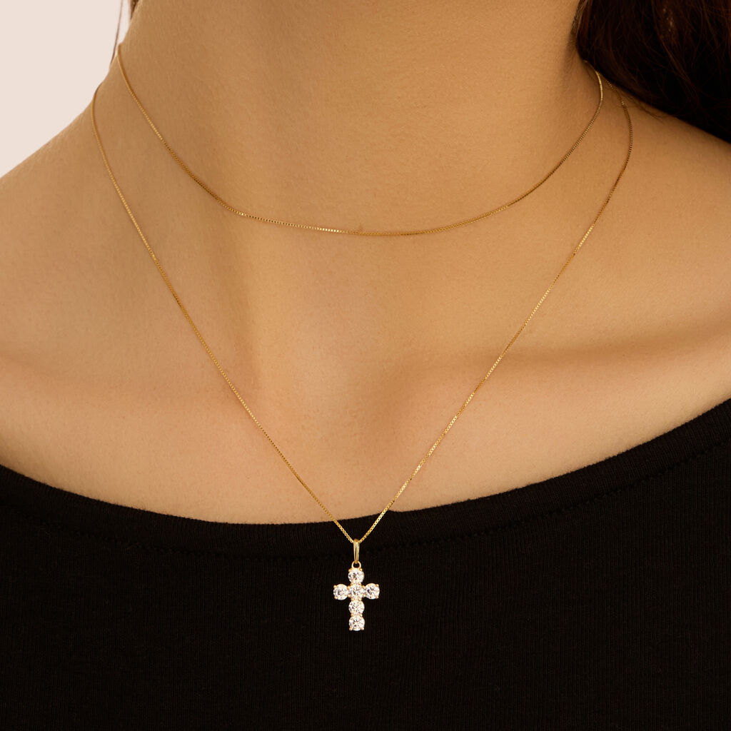 Pendente Holy Oro Giallo Cubic Zirconia