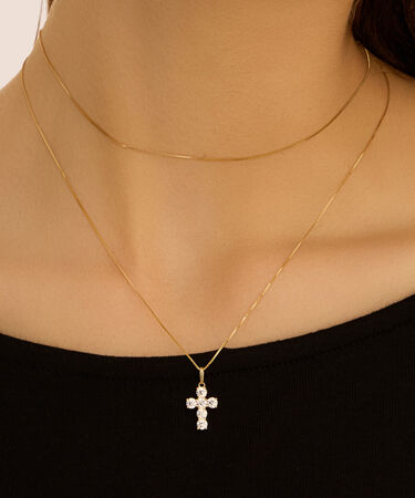 Pendente Holy Oro Giallo Cubic Zirconia