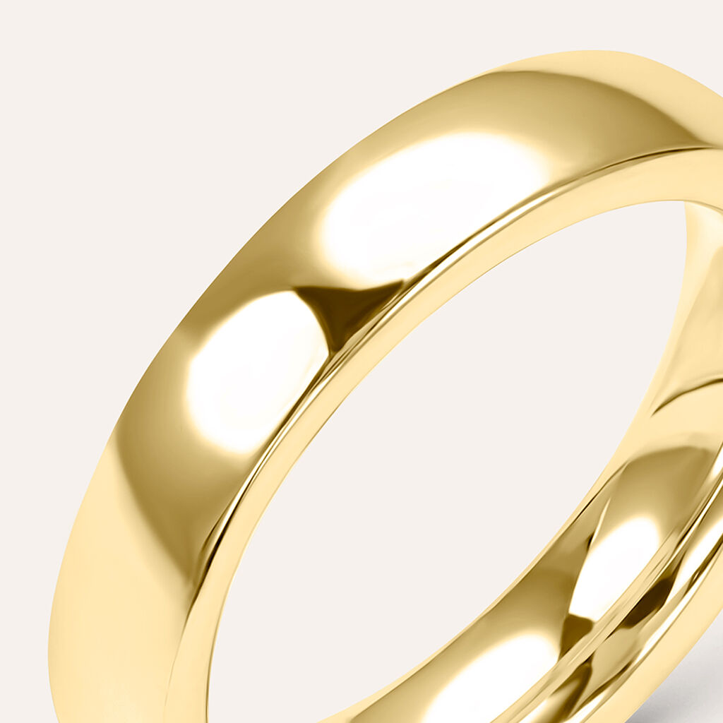 Fede Comoda Leggera Squadrata 4 mm Oro Giallo