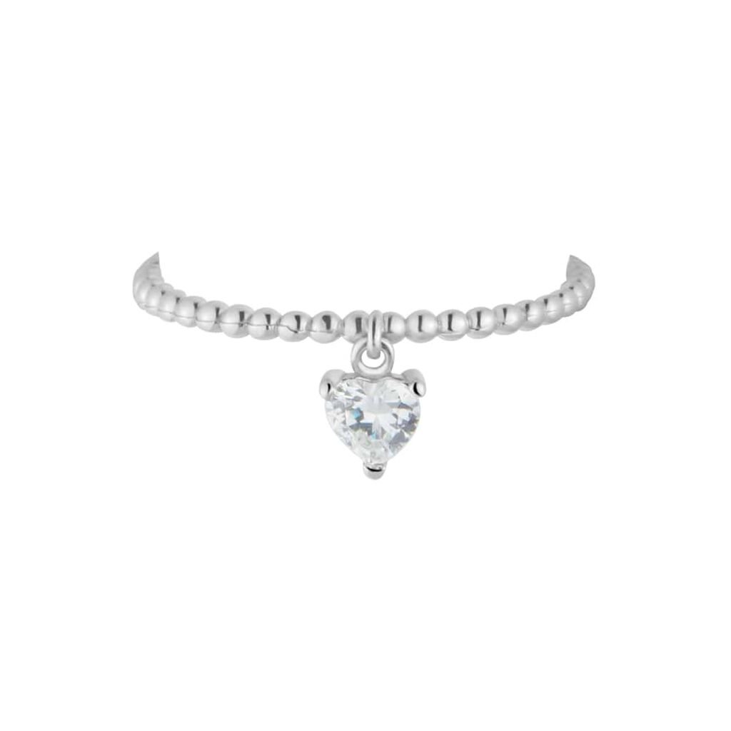 Anello Solitario Claire Oro Bianco Cubic Zirconia - Anelli con Ciondoli Donna | Stroili