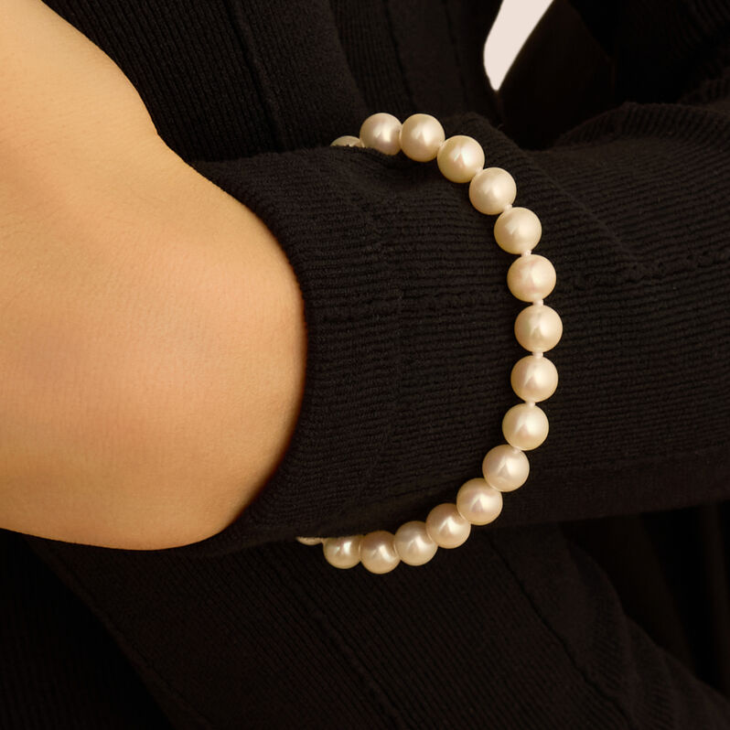 Bracciale Gabrielle Oro Bianco Perla D'Acqua Dolce - Bracciali Donna | Stroili