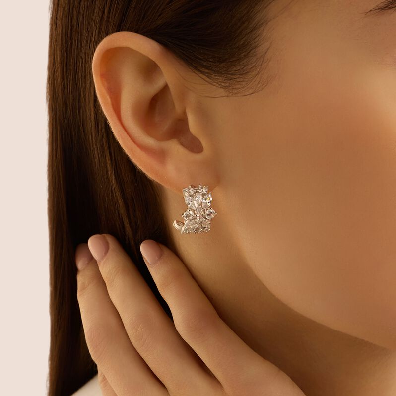 Orecchini A Cerchio Silver Elegance Argento Rodiato Cubic Zirconia - Orecchini a Cerchio Donna | Stroili